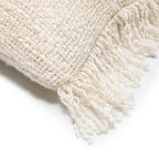Kussenhoes katoen boho Oh My Gee crème met franjes 30 x 50 cm, voor woonkamer en slaapkamer