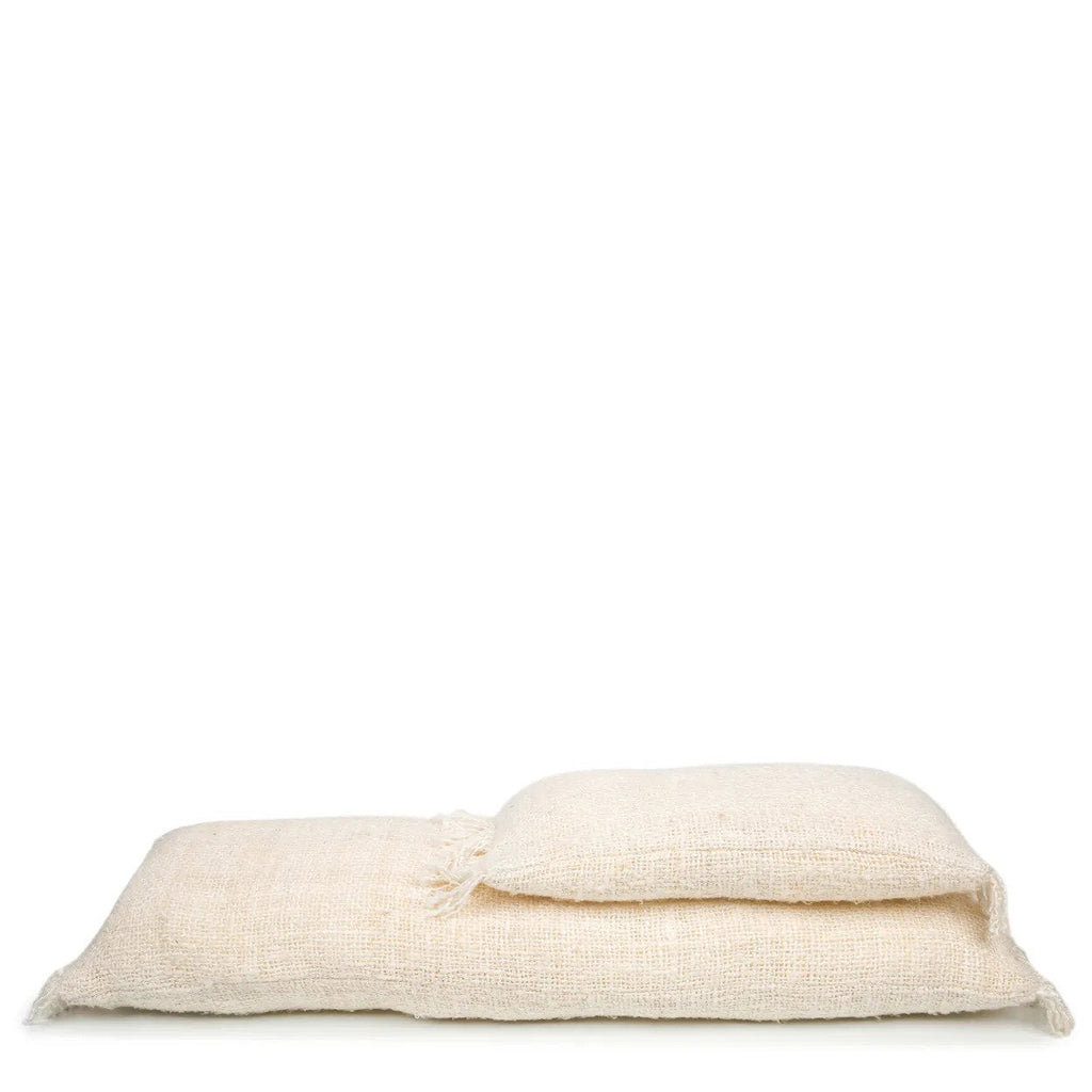 Kussenhoes katoen boho Oh My Gee crème met franjes 30 x 50 cm, voor woonkamer en slaapkamer