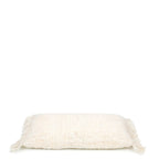 Kussenhoes katoen boho Oh My Gee crème met franjes 30 x 50 cm, voor woonkamer en slaapkamer