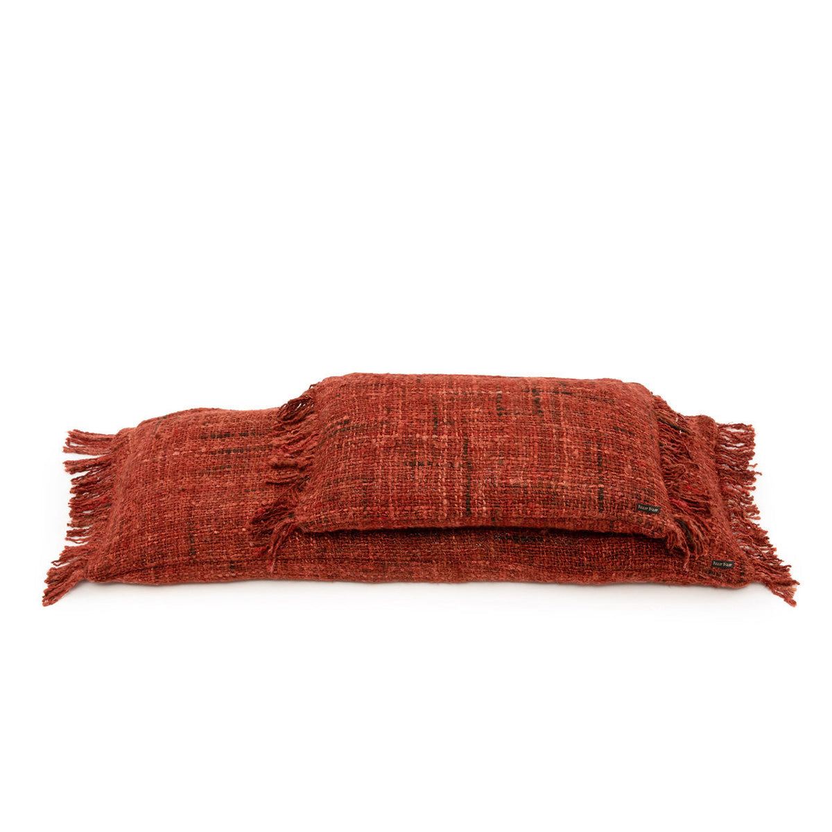 Kussenhoes katoen Oh My Gee boho kersrood 30 x 50 cm, voor woonkamer en slaapkamer