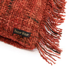 Kussenhoes katoen boho The Oh My Gee, kersrood met franjes – 40 x 40 cm, woonkamer en slaapkamer
