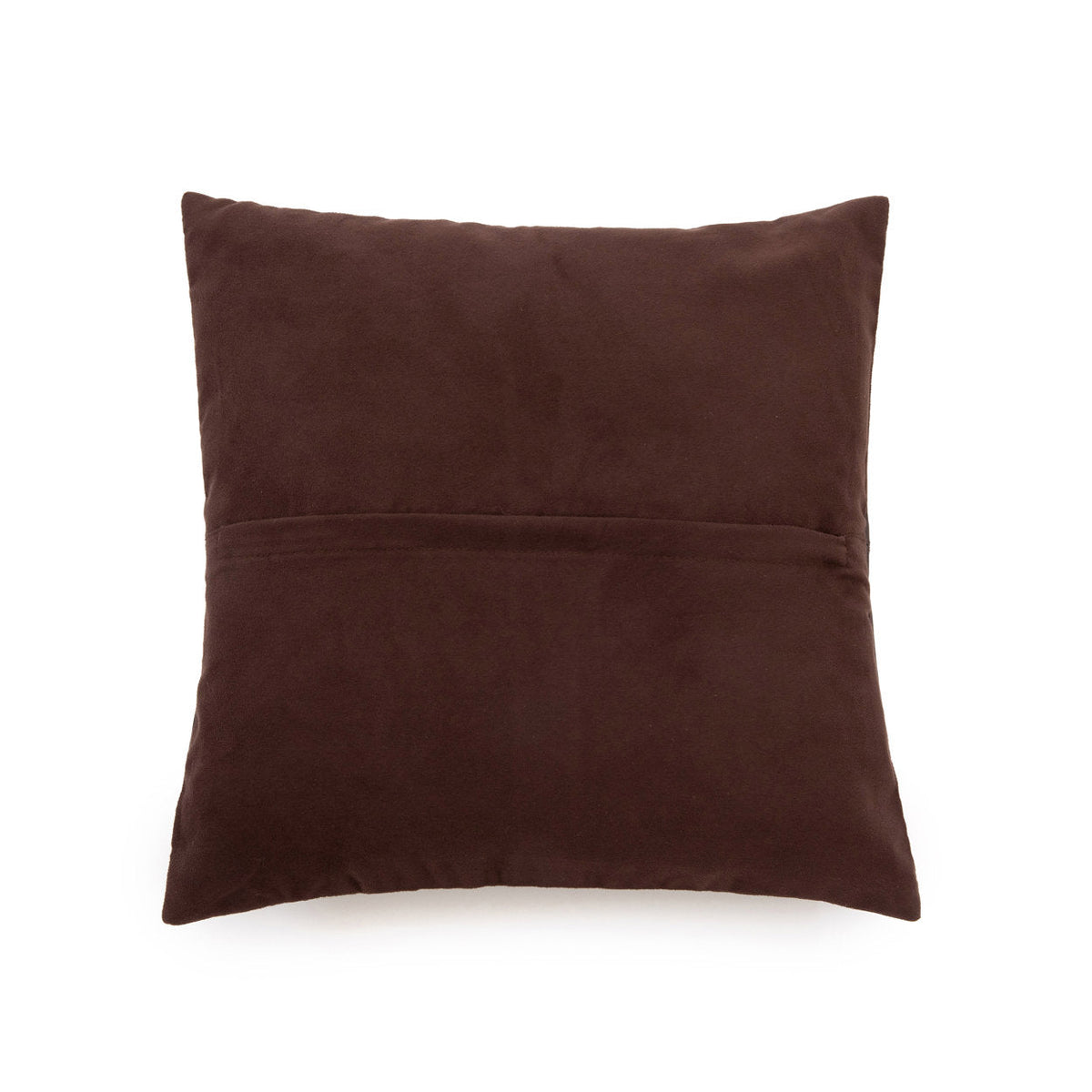 Kussenhoes leer kalfsleer vier panelen chocoladebruin 40 x 40 cm, woonkamer en slaapkamer