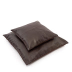 Kussenhoes leer kalfsleer vier panelen chocoladebruin 40 x 40 cm, woonkamer en slaapkamer
