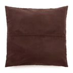 Kussenhoes leer vierdelig chocoladebruin 60 x 60 cm, voor woonkamer en slaapkamer