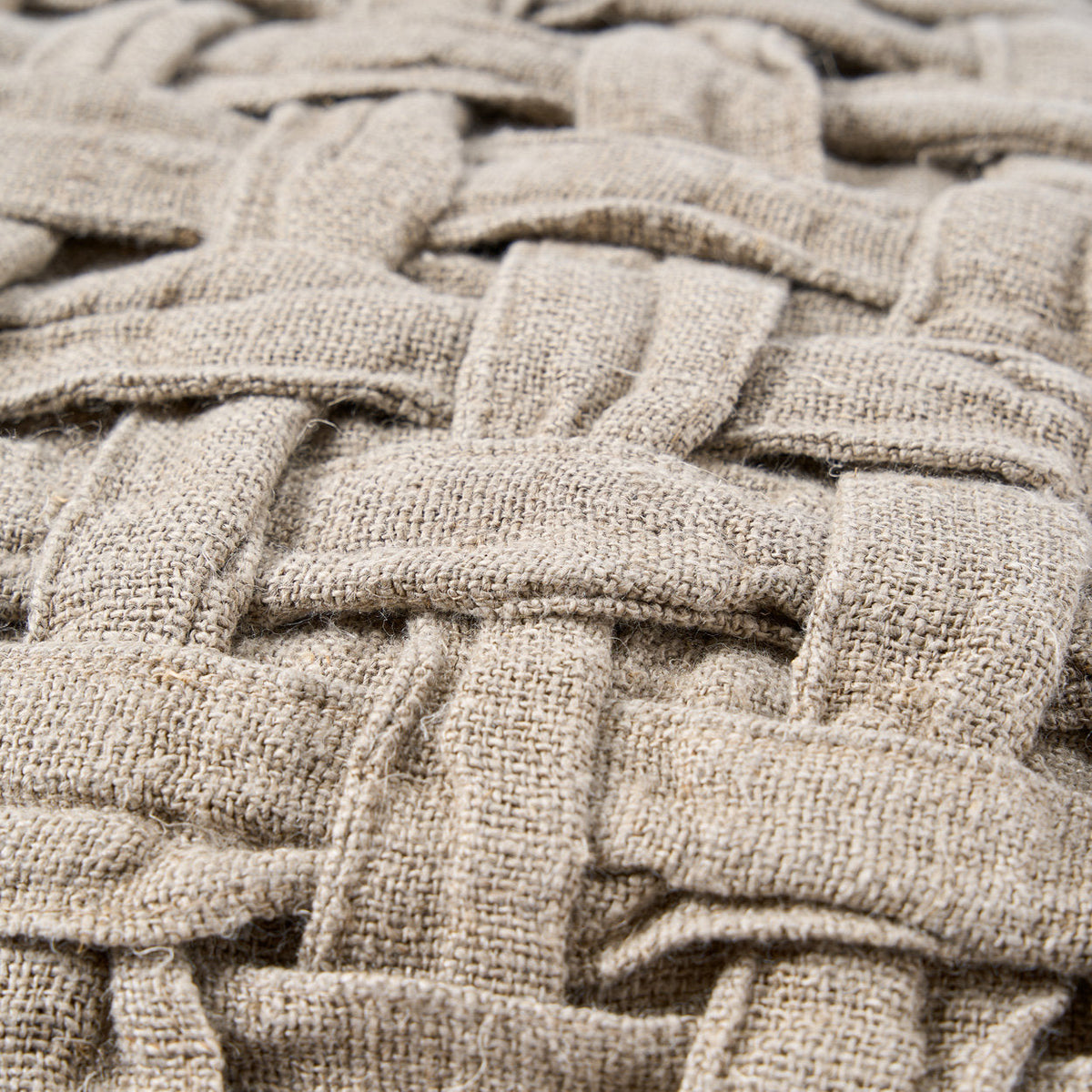 Kussenhoes linnen Crosier naturel met brede kruisbinding, 50 x 50 cm – woonkamer en slaapkamer