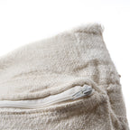 Kussenhoes linnen Linen Threads wit naturel 50 x 50 cm, handgemaakt voor bank en bed