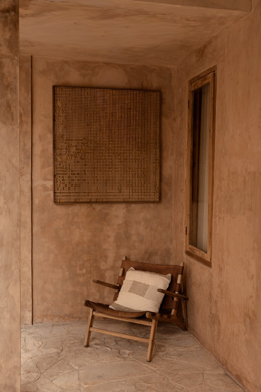 Kussenhoes linnen Linen Threads wit naturel 50 x 50 cm, handgemaakt voor bank en bed