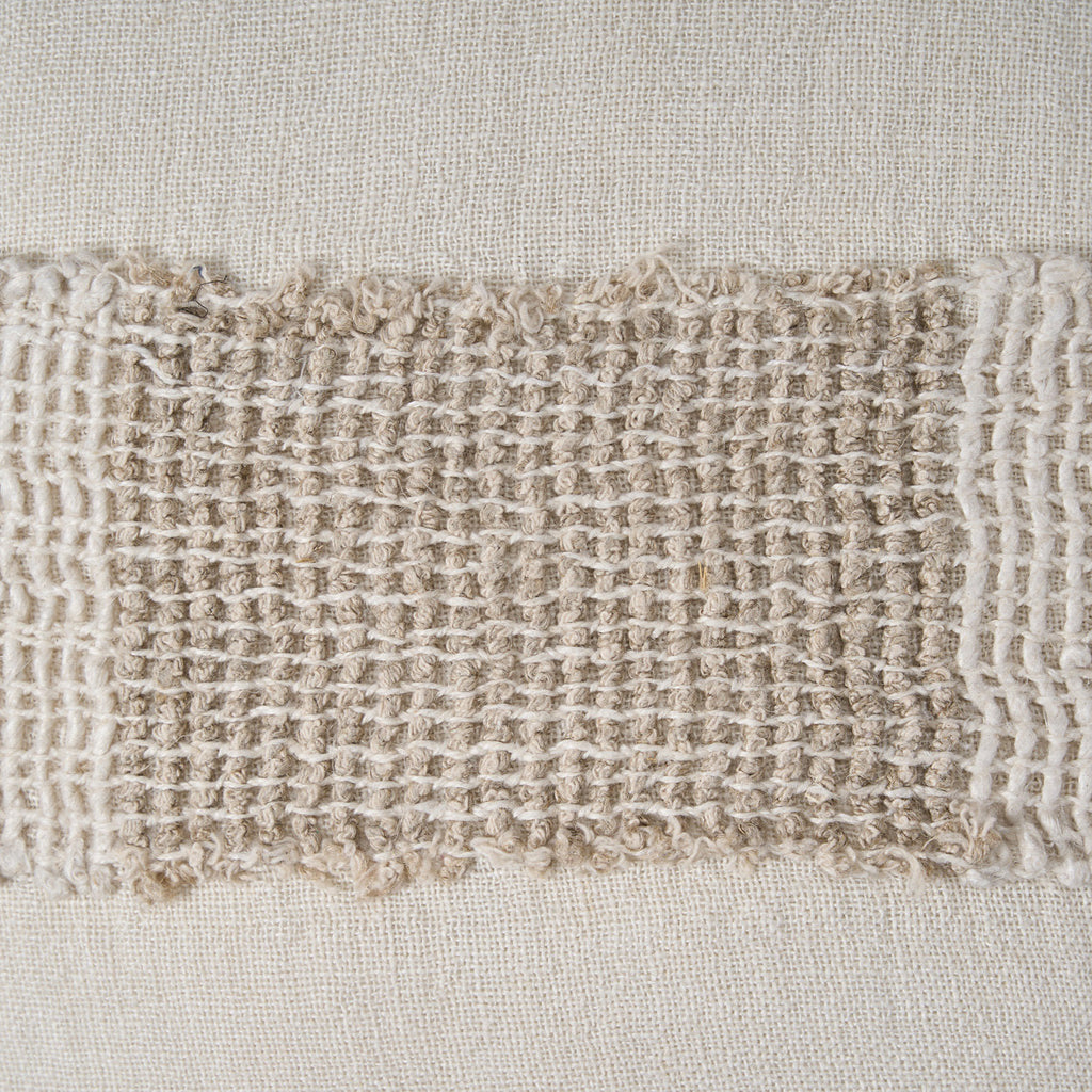 Kussenhoes linnen Linen Threads wit naturel 50 x 50 cm, handgemaakt voor bank en bed