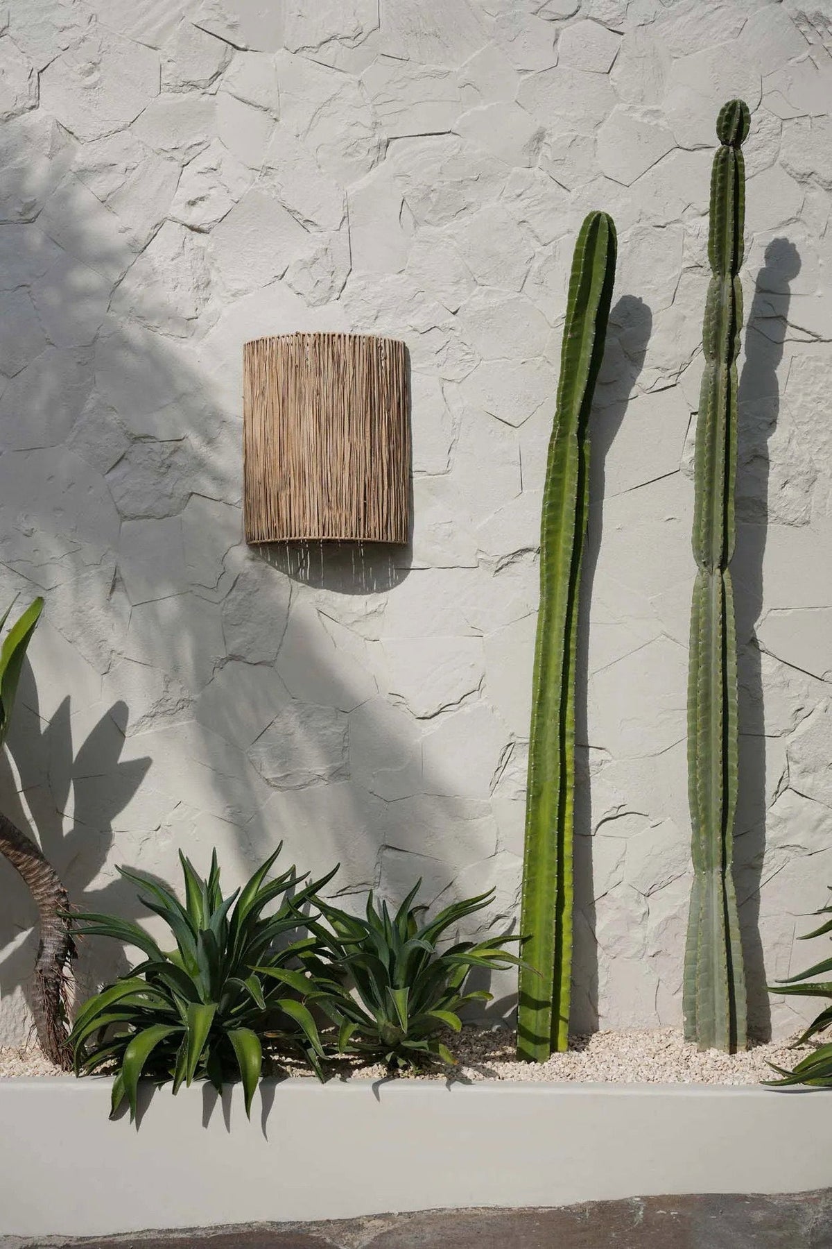 Wandlamp sisal Kohei naturel – 15 x 40 x 50 cm, voor hal, slaapkamer en woonkamer