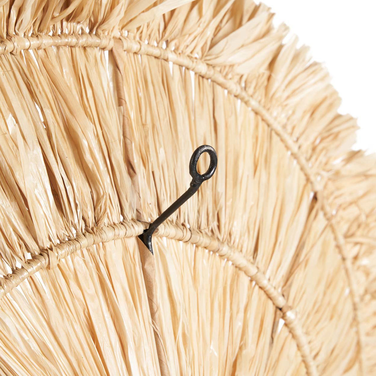 Wanddecoratie sisal Wanita naturel, handgeweven rond Ø 60 cm voor woonkamer, slaapkamer en hal