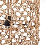 Hanglamp bananenblad Takuhanki XL handgevlochten, naturel – 31 x 31 x 116 cm