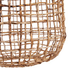 Hanglamp bananenblad handgeweven Kuso naturel 40 x 40 x 74 cm, voor woonkamer en eetkamer