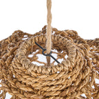 Hanglamp bananenblad handgemaakt naturel L – Ø 45 x 35 cm, voor woonkamer, slaapkamer of overdekt terras