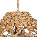 Hanglamp bananenblad handgevlochten, Banara, naturel – Ø 35 x 27 cm, voor slaapkamer en woonkamer