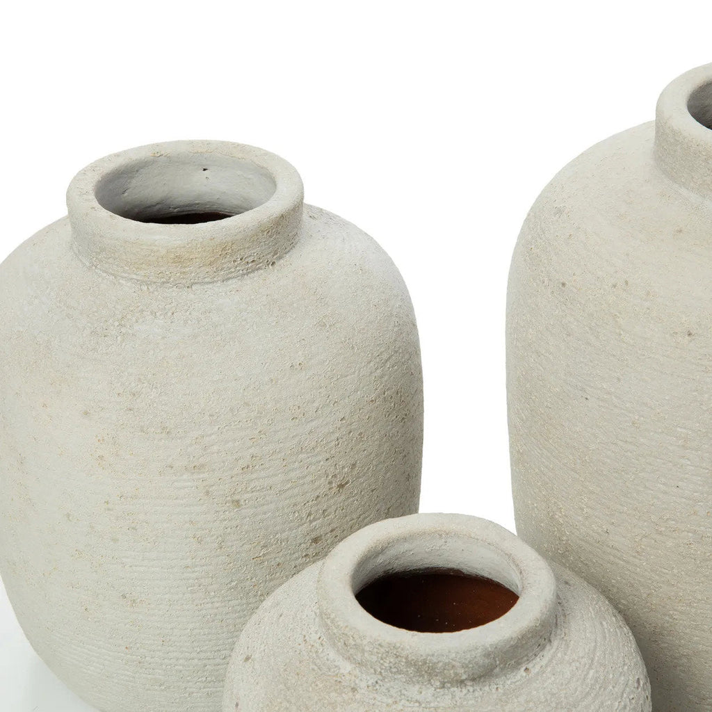 Vaas terracotta betonlook beton Peaky L – Ø 19 x 22 cm, voor droogbloemen