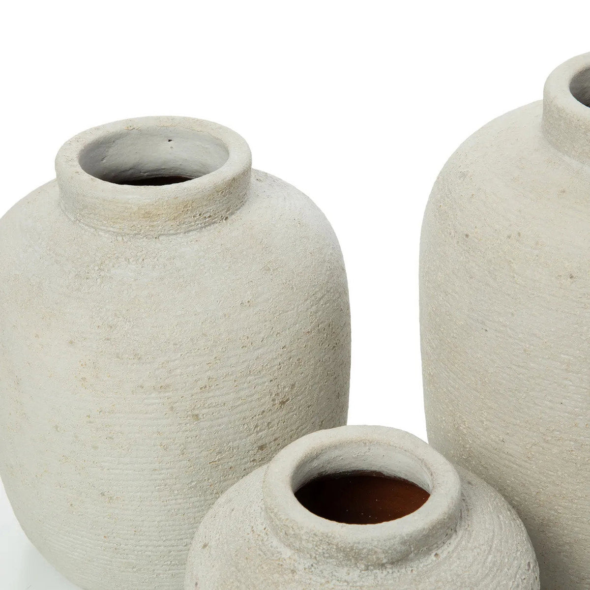 Vaas terracotta betonlook beton Peaky L – Ø 19 x 22 cm, voor droogbloemen