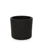 Bloempot terracotta met teakhouten standaard, zwart naturel, 28 x 28 x 36 cm, voor droogbloemen