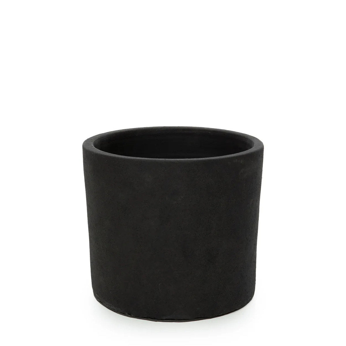 Bloempot terracotta met teakhouten standaard, zwart naturel, 28 x 28 x 36 cm, voor droogbloemen