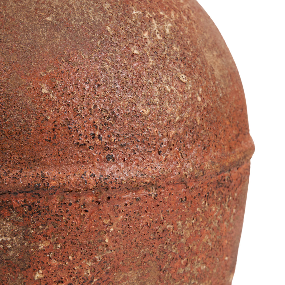 Vaas terracotta Amphora Rustica, handgevormd, terracotta kleur, 25 x 25 x 40 cm, woonkamer