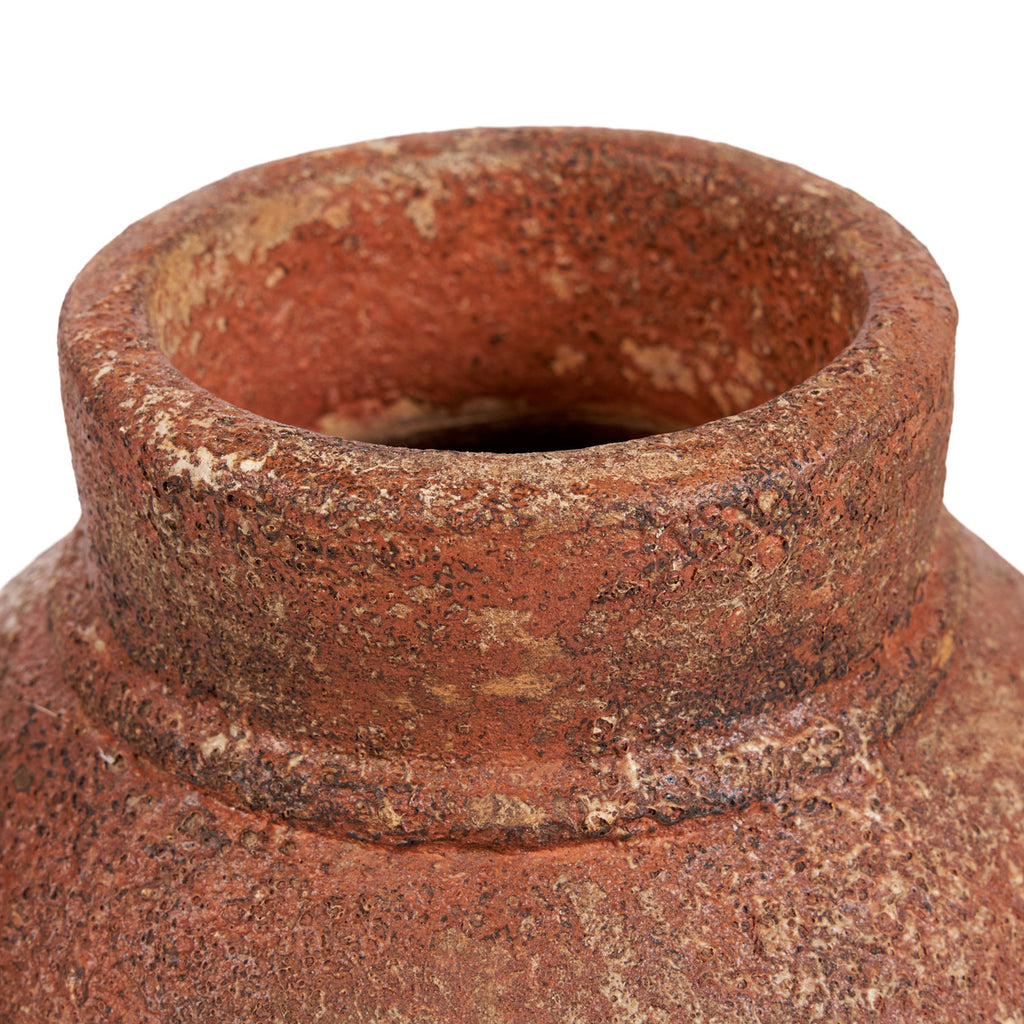 Vaas terracotta Amphora Rustica, handgevormd, terracotta kleur, 25 x 25 x 40 cm, woonkamer