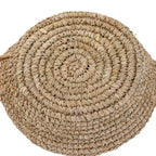 Mand raffia handgevlochten naturel met handvatten, dienblad-mand 35 x 35 x 16 cm, maat S