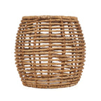 Kruk bananenblad Gustih, naturel, handgemaakt, 48 x 48 x 45 cm, voor woonkamer, slaapkamer en badkamer