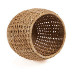 Kruk bananenblad handgemaakt naturel, boho, 48 x 48 x 45 cm, zitplaats of bijzettafel