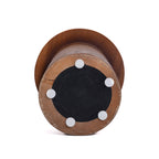 Bijzettafel suarhout Inti naturel, rond 30 x 30 cm, hoogte 45 cm voor woonkamer