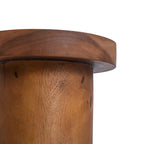 Bijzettafel suarhout Inti naturel, rond 30 x 30 cm, hoogte 45 cm voor woonkamer