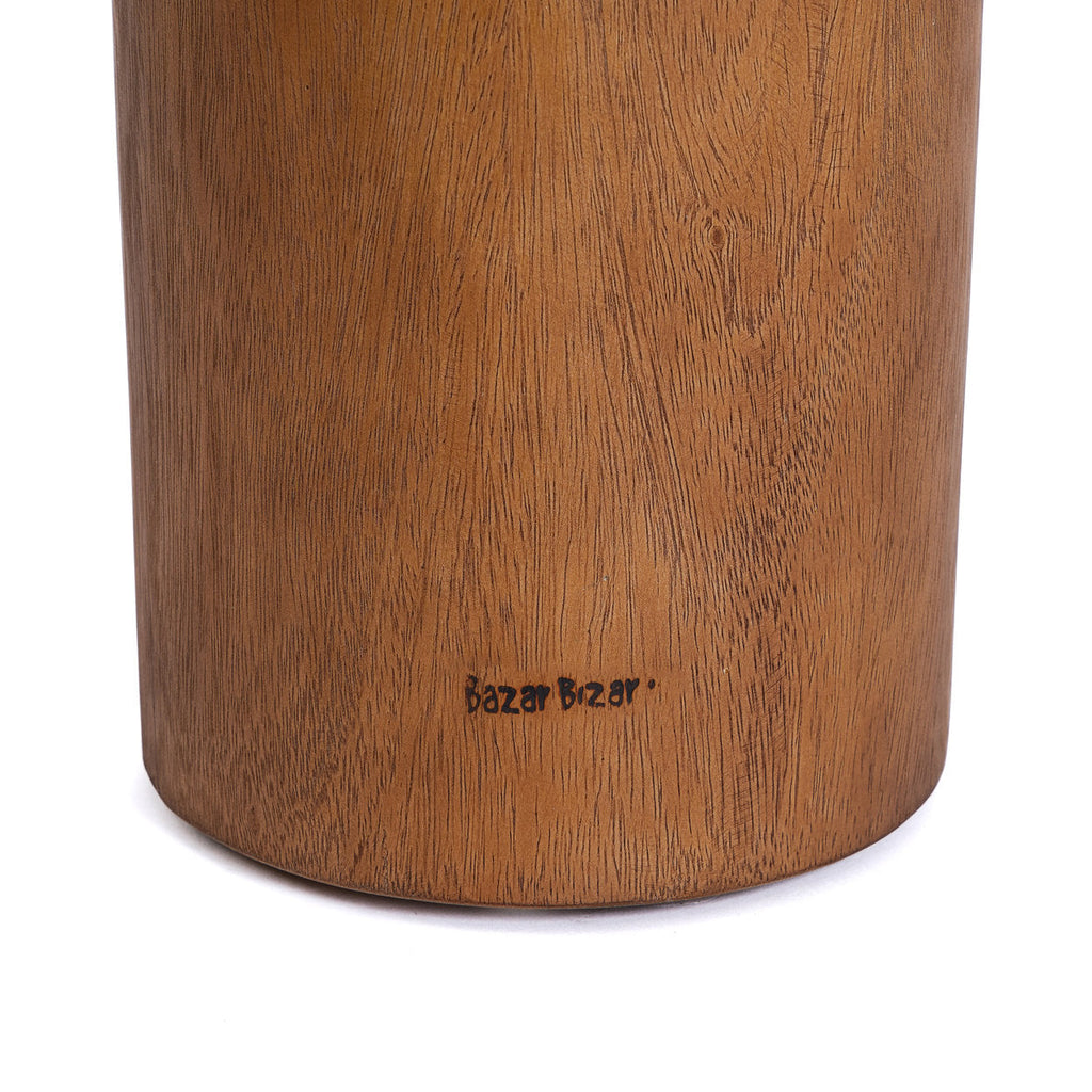 Bijzettafel suarhout Inti naturel, rond 30 x 30 cm, hoogte 45 cm voor woonkamer