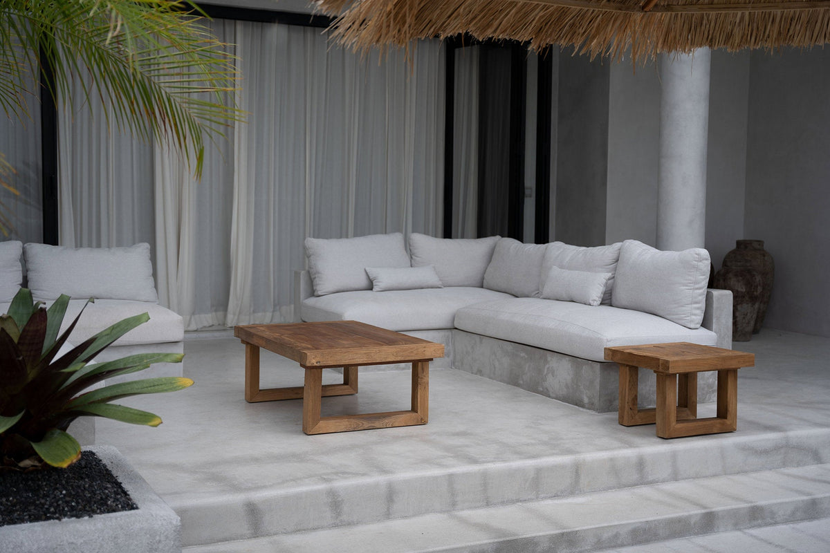 Salontafel gerecycled teakhout naturel 110 x 70 x 40 cm, voor de woonkamer