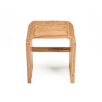 Bijzettafel massief teak naturel, model Arc, 30 x 40 x 45 cm, voor slaapkamer of woonkamer