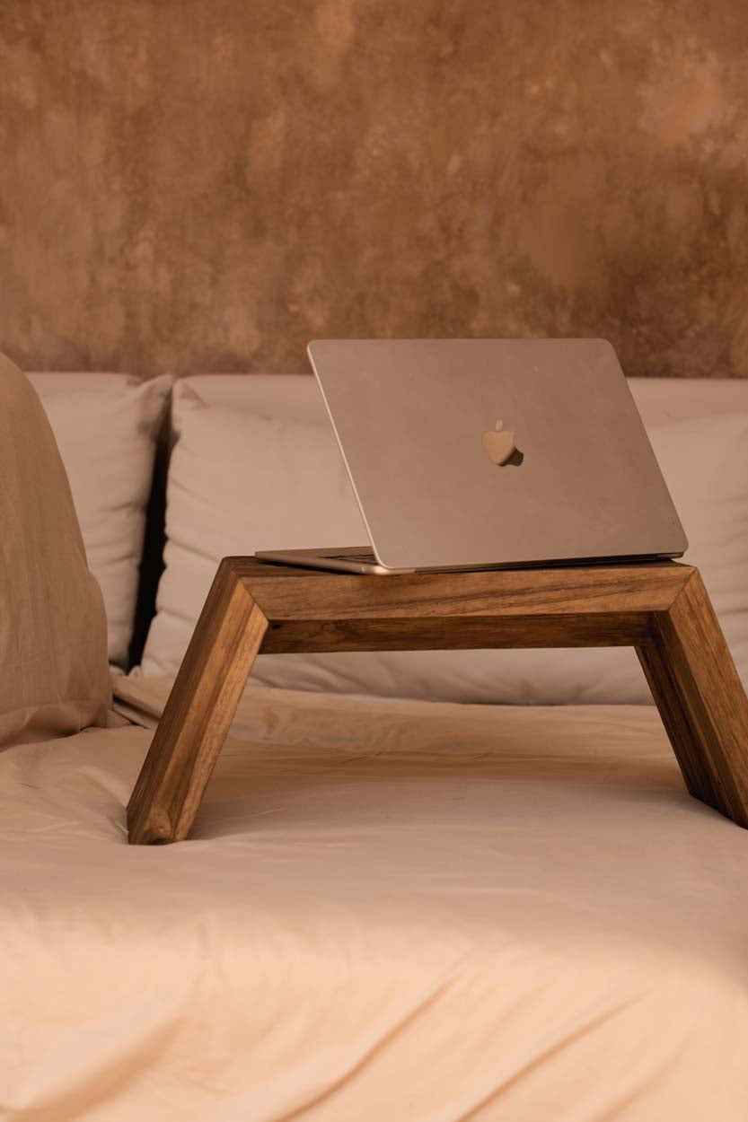 Bijzettafel teak Ashley Cocoon naturel 55 x 23 x 22 cm, laag model