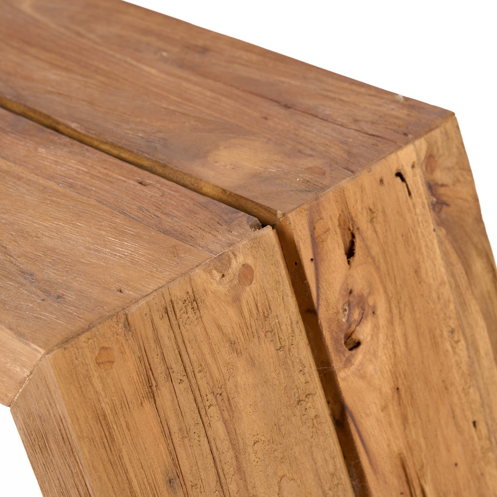 Bijzettafel teak Ashley Cocoon naturel 55 x 23 x 22 cm, laag model