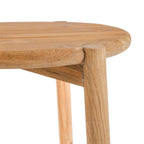 Bijzettafel teakhout Gilimanuk naturel 47 x 47 x 50 cm, driepoots voor buiten, terras en balkon