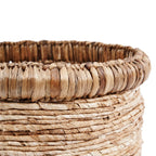 Mand waterhyacint en bananenblad Chuka, naturel, handgevlochten, Ø 38 x 34 cm, opbergmand