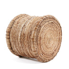 Mand waterhyacint en bananenblad Chuka, naturel, handgevlochten, Ø 38 x 34 cm, opbergmand