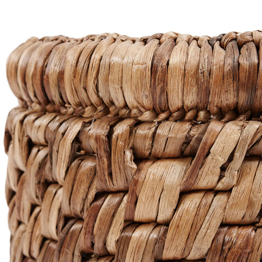 Mand waterhyacint Choppy handgevlochten naturel Ø 36 x 31 cm, voor opbergen