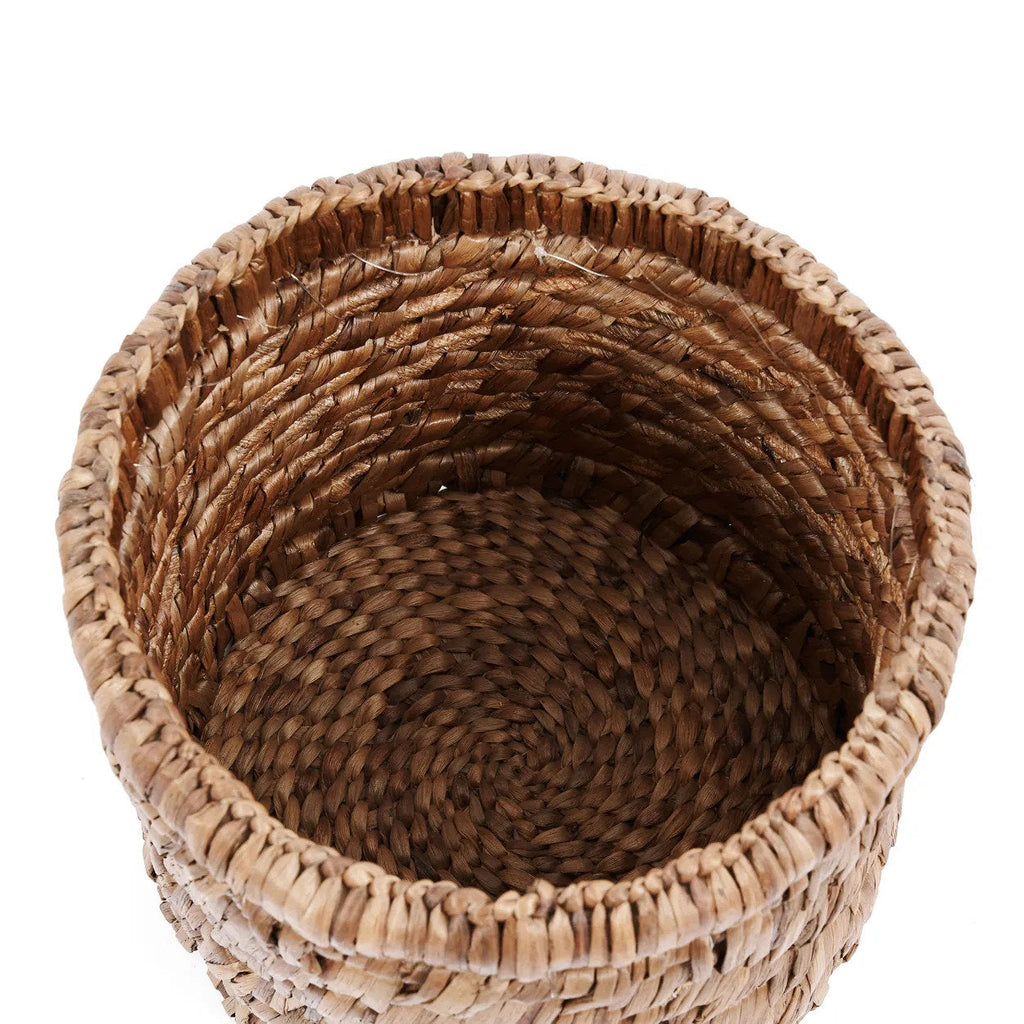Mand waterhyacint Choppy handgevlochten naturel Ø 36 x 31 cm, voor opbergen