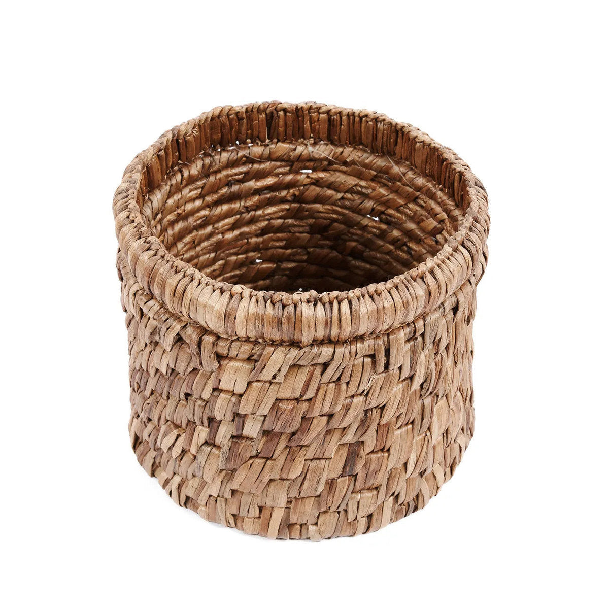 Mand waterhyacint Choppy handgevlochten naturel Ø 36 x 31 cm, voor opbergen