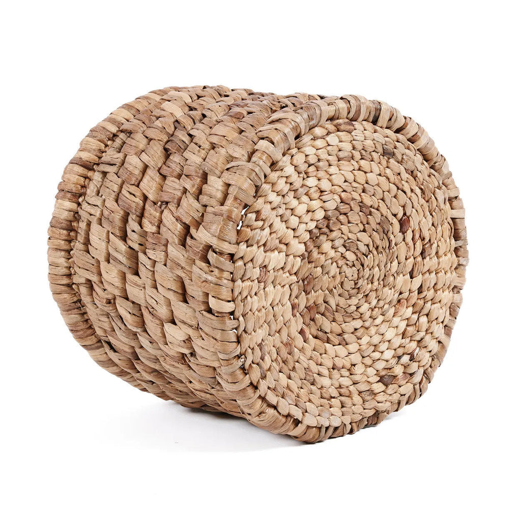 Mand waterhyacint Choppy handgevlochten naturel Ø 36 x 31 cm, voor opbergen