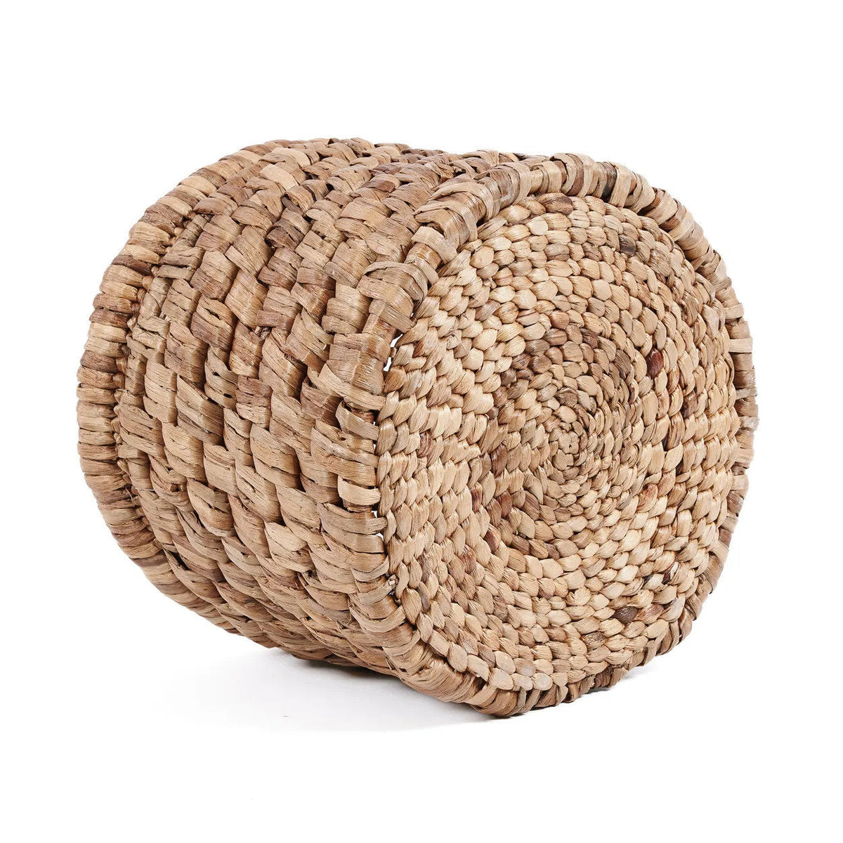 Mand waterhyacint Choppy handgevlochten naturel Ø 36 x 31 cm, voor opbergen