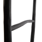 Decoratieladder teakhout Tulum, zwart, 165 cm – voor handdoeken en plaids