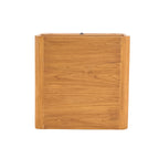 Nachtkastje teakhout en rotan Breeze naturel, 50 x 50 x 55 cm, met lade en open vak voor de slaapkamer