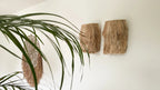 Wandlamp abaca gras handgemaakt boho naturel L 20 x B 17 x H 35 cm, kabel en E27-fitting