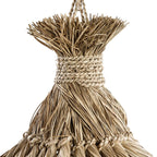 Hanglamp mendonggras handgevlochten Guagua, naturel – Ø 60 x 90 cm, voor woonkamer of badkamer