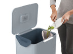 Prullenbak Totem Max Sky blauw 60 L, 2 compartimenten van 30 L voor afvalscheiding