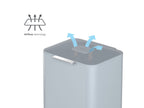 Prullenbak Totem Max Sky blauw 60 L, 2 compartimenten van 30 L voor afvalscheiding