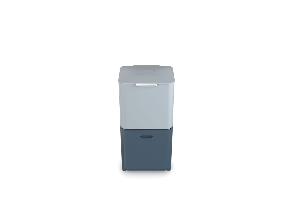 Prullenbak Totem Max Sky blauw 60 L, 2 compartimenten van 30 L voor afvalscheiding
