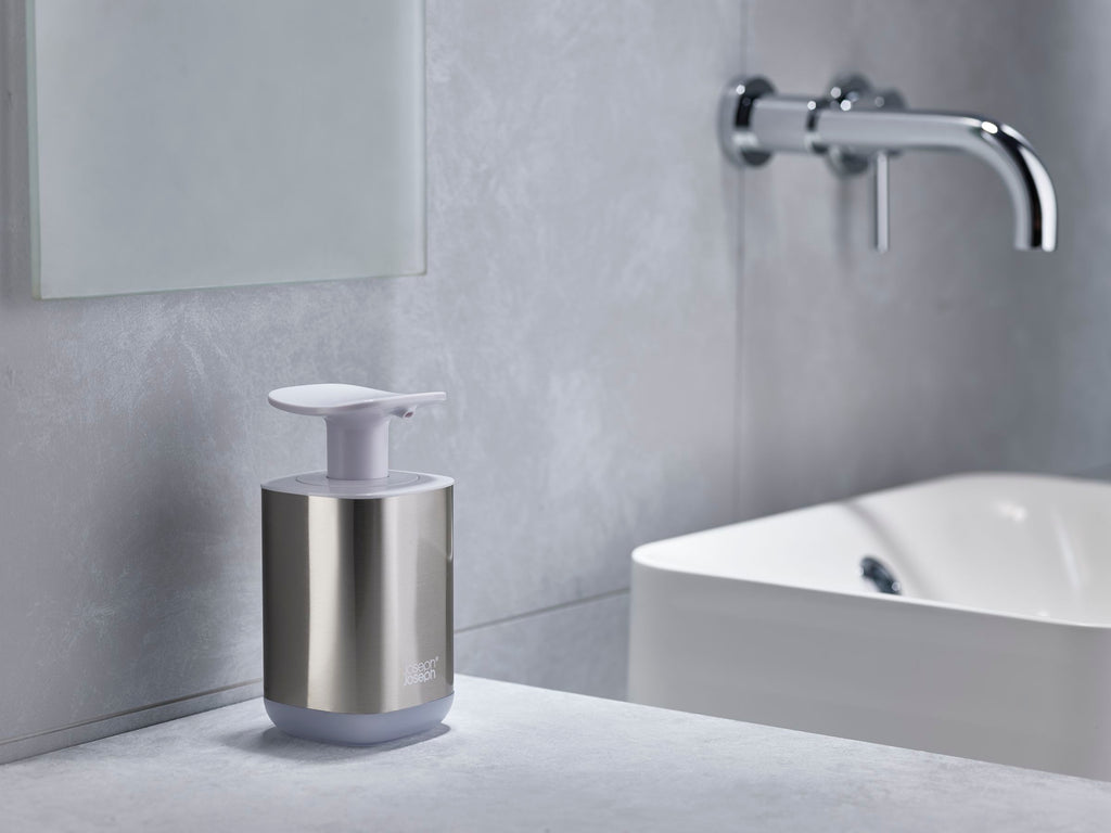 Badkameraccessoires set rvs Bathroom Beauties zilver, tandenborstelhouder en zeepdispenser, set van 2